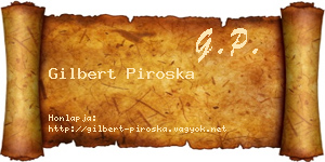 Gilbert Piroska névjegykártya